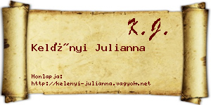 Kelényi Julianna névjegykártya