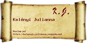 Kelényi Julianna névjegykártya